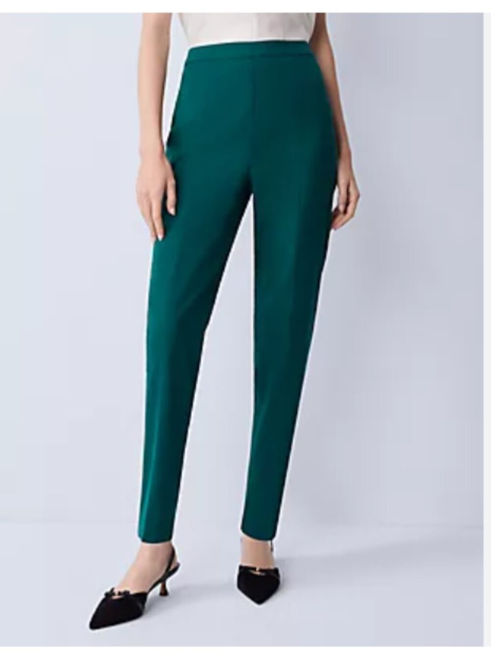 Ann Taylor Green Natalie Ankle Trouser Pants size 6 NWT - Picture 2 of 10